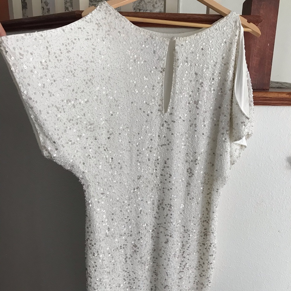 White beaded dress